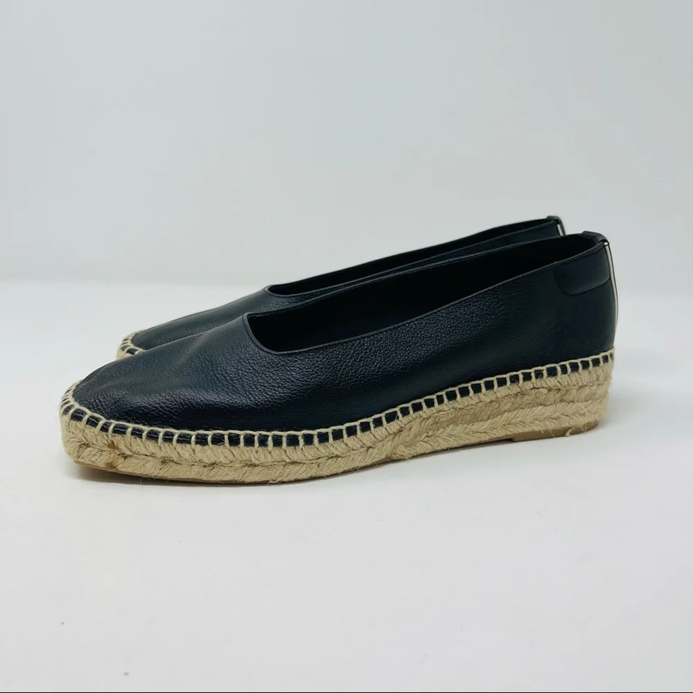 EVERLANE LEATHER ESPADRILLE WEDGE SHOES - Picture 11 of 11